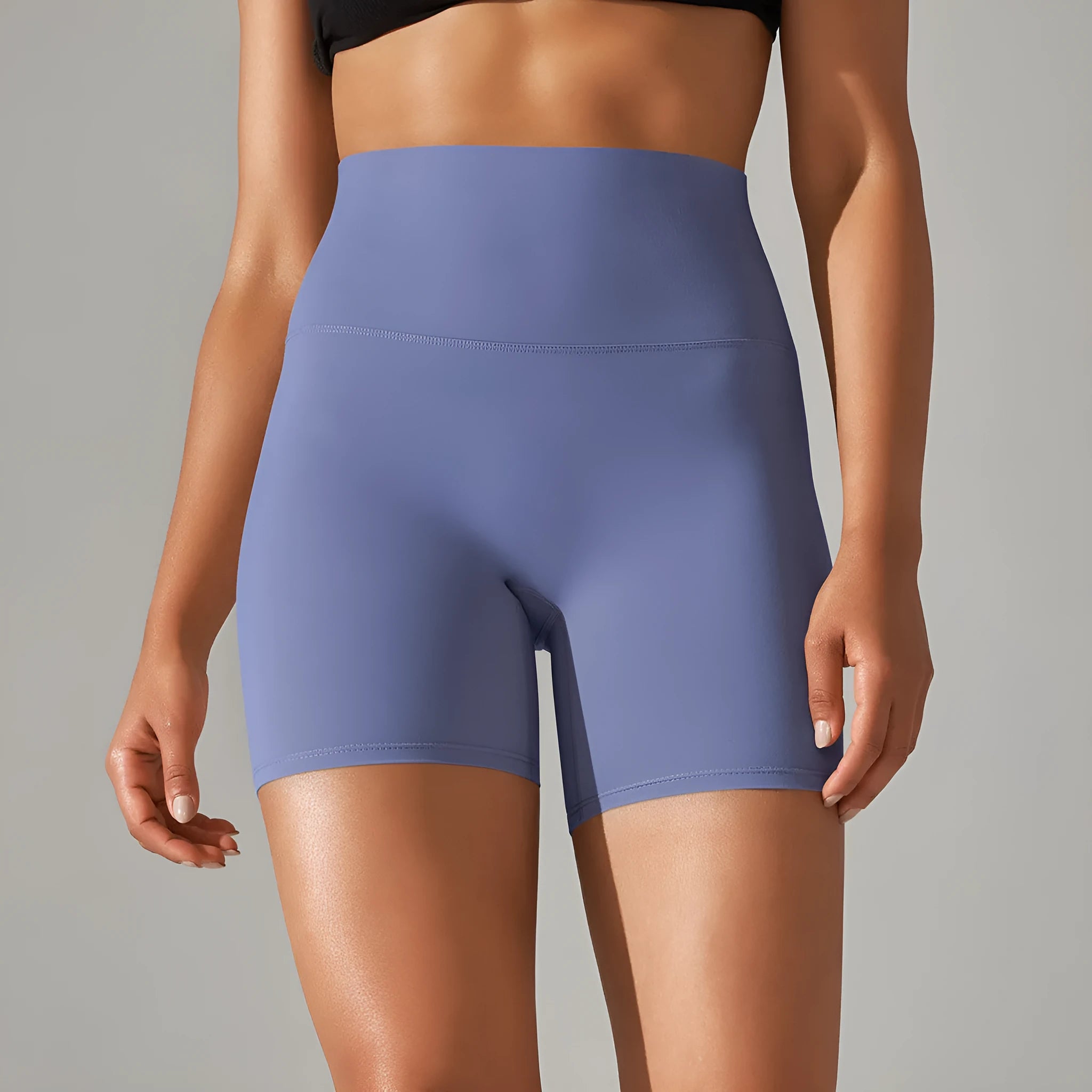 Women's high waist hip lift fitness tights in dark green, shown for sports and casual wear.