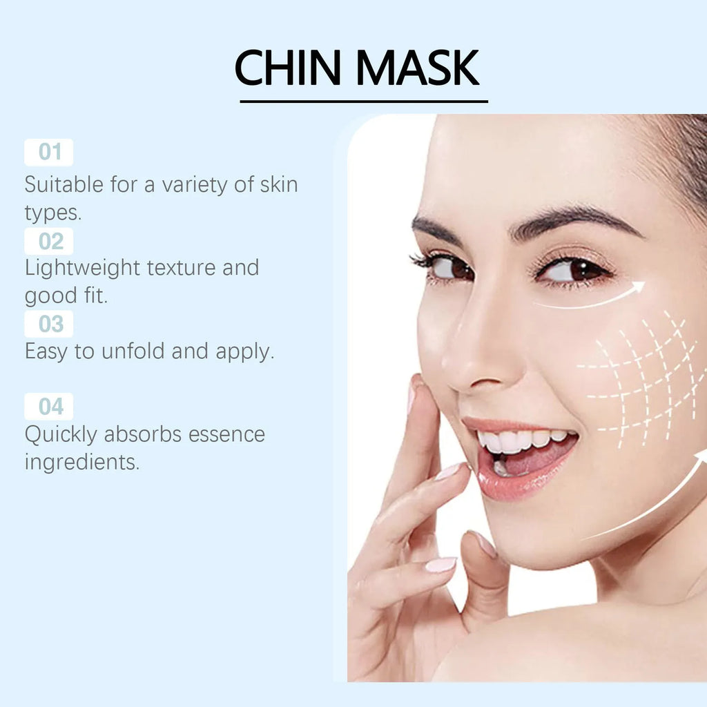 Single-use white firming facial sheet mask with hyaluronic acid and collagen for hydration.