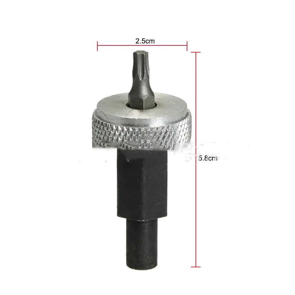 Carbon steel ignition module wrench with knurled aluminium knobs for removing 7/32" hex bolts and T20 star drive heads