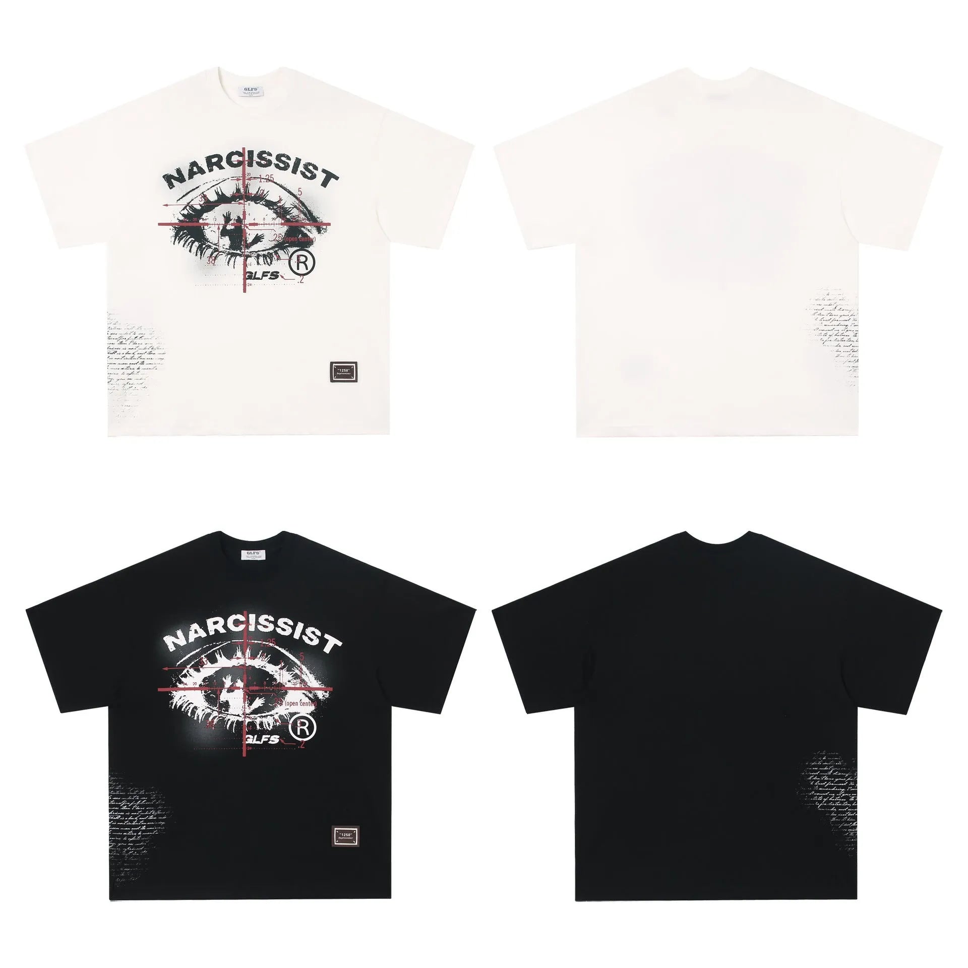 American Retro Hip Hop Gothic T-shirt in pure cotton with letter pattern, short sleeves for summer