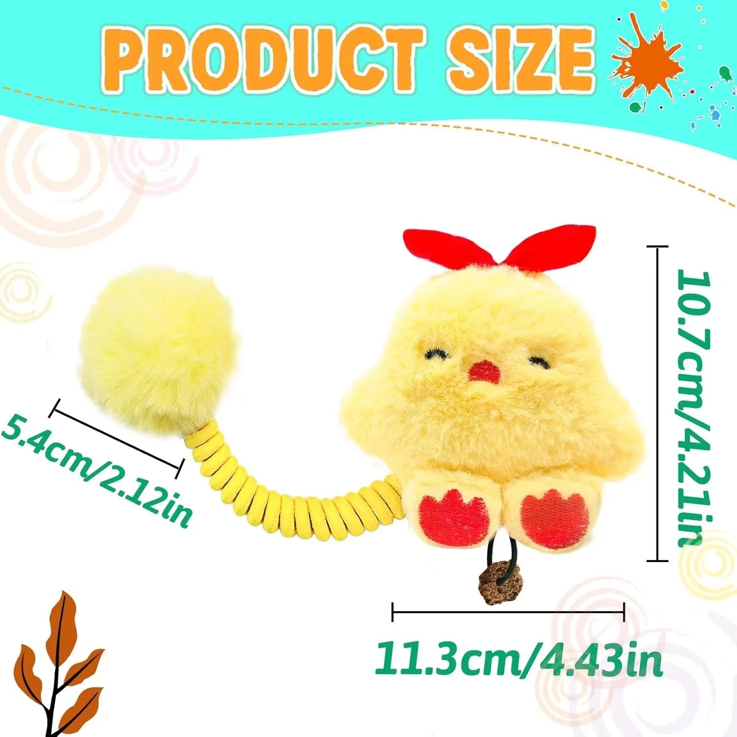 Cat interactive toy set with silvervine fruit, stretching spring, and plush fuzzy ball