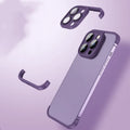TPU mobile phone case with glass lens film for Apple iPhone in dark purple, black, red and blue colour options