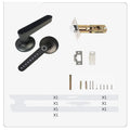 Black alloy smart lock with fingerprint sensor and Bluetooth app control for keyless door security