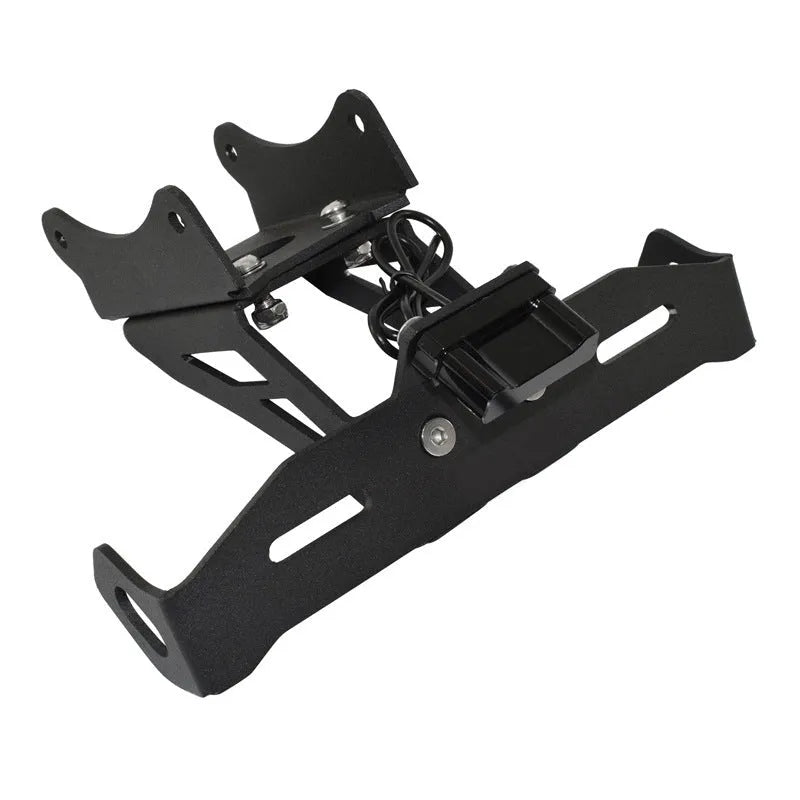 Black aluminium alloy rear licence plate frame and holder for Honda motorcycles