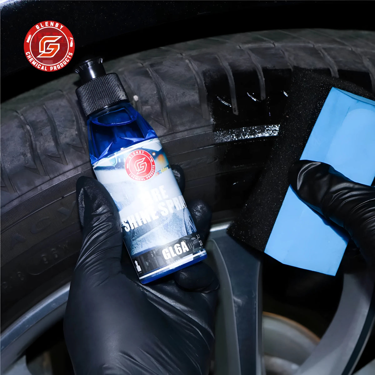 100ml blue car tyre coating agent for rubber renovation and protective wax tyre care