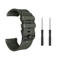 26mm silicone watch strap in black for Jiaming watches, showing flexible design and sports style