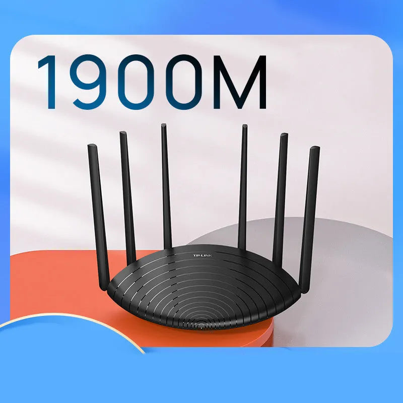 AC1900 gigabit wireless router with dual-band operation measuring 254mm by 160mm by 38mm