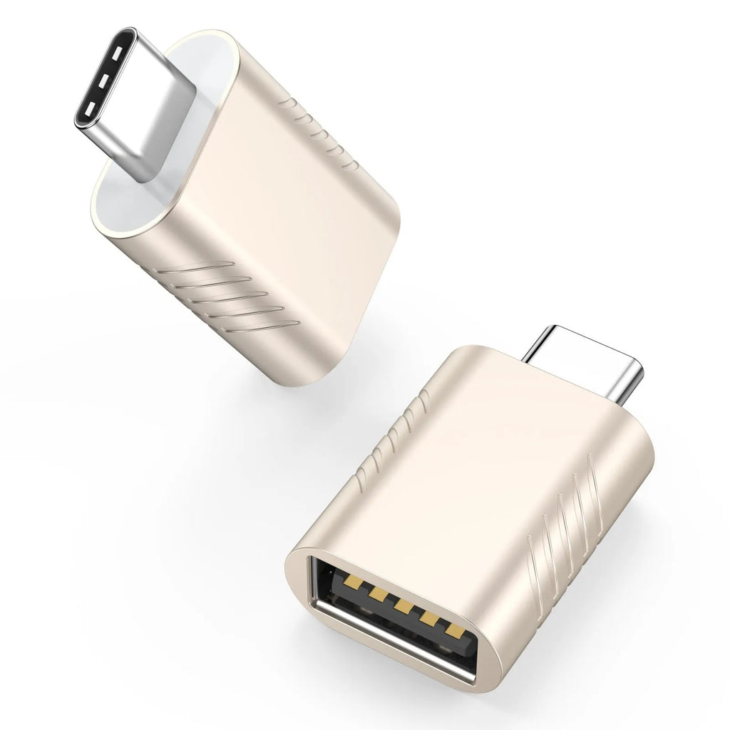 USB data and charging converter adapter with zinc alloy shell in multiple colour options.