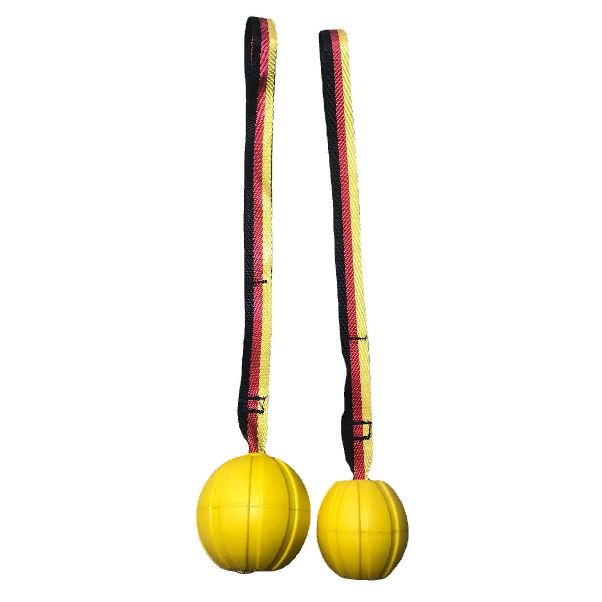 Floating EVA pet training ball in camouflage colour with 7cm diameter measurement shown