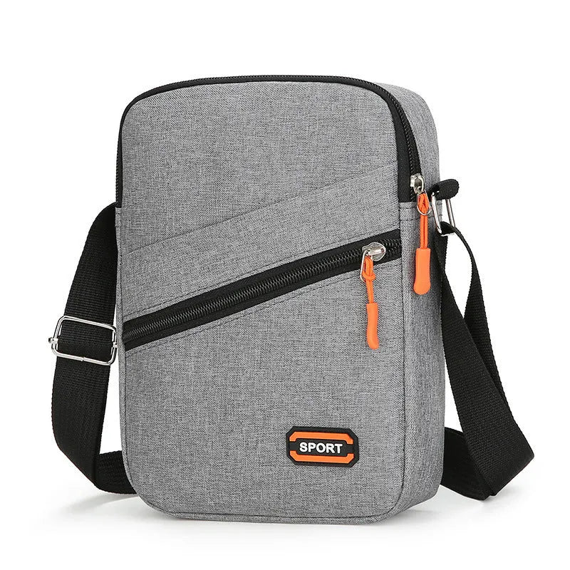 Simple all-match crossbody shoulder commuter bag in Oxford cloth with ultra light design for leisure travel
