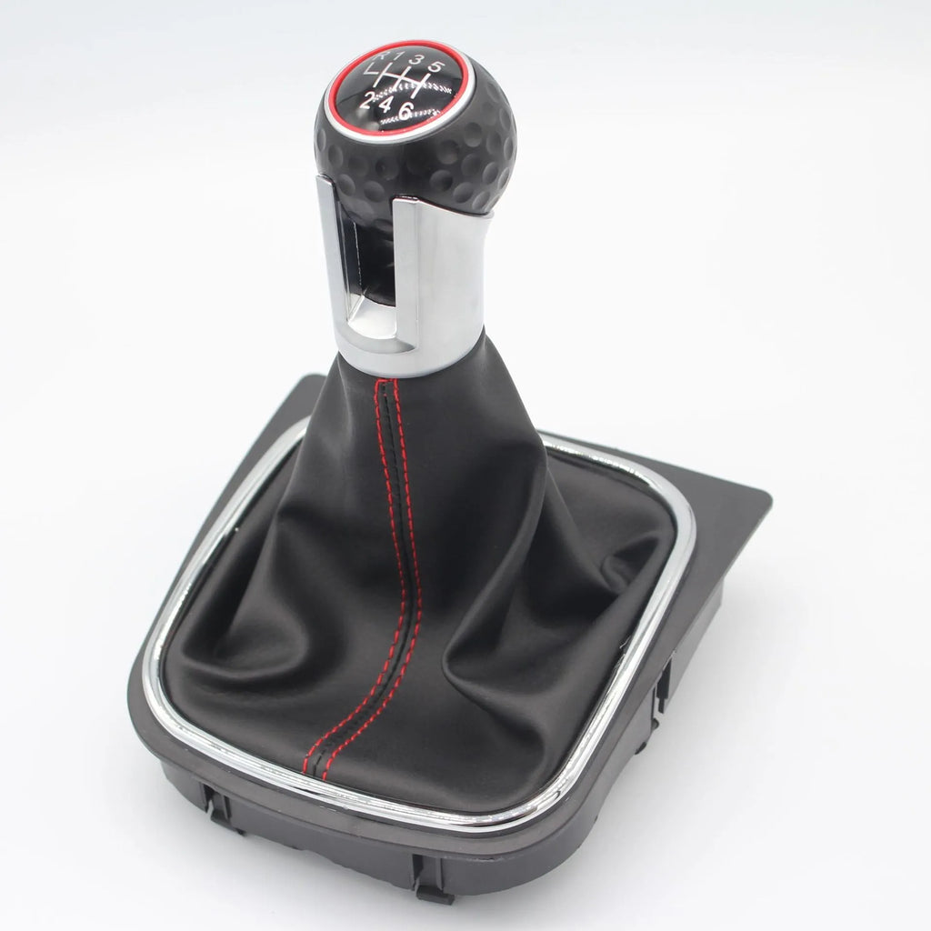 Leather gear lever handball for Golf cars with 12mm installation hole and dust-sealing design