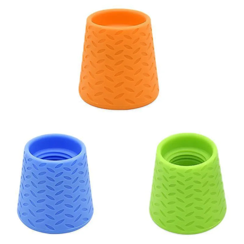 Silicone pet shower head in orange, blue, or green with rain function for dog and cat bathing