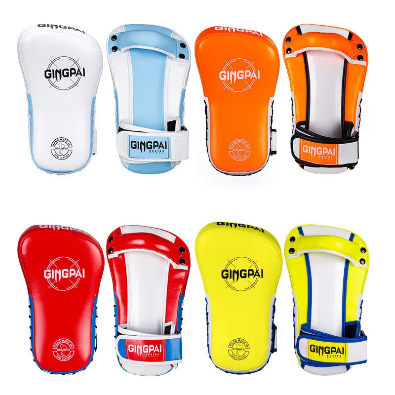Children's hanging boxing leg target pads for martial arts training in multiple colour options