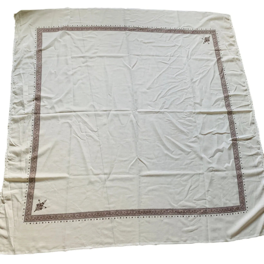 Large square printed polyester scarf showing one of six available colours