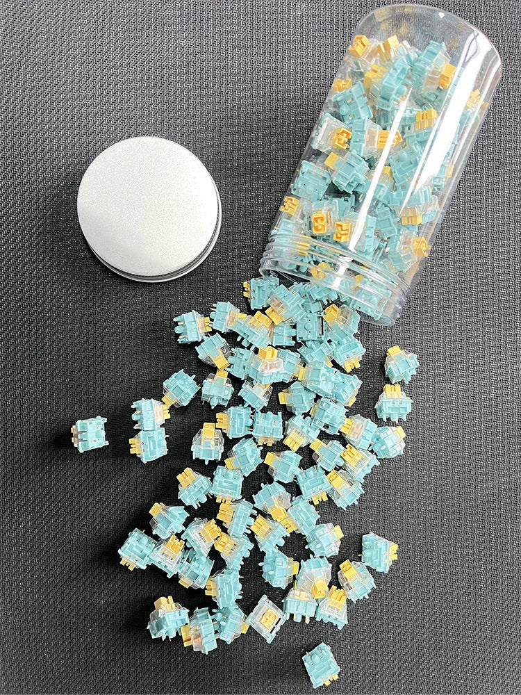 36 Tiger Mo Sea Salt Lemon PRO Mute mechanical keyboard switches in packaging