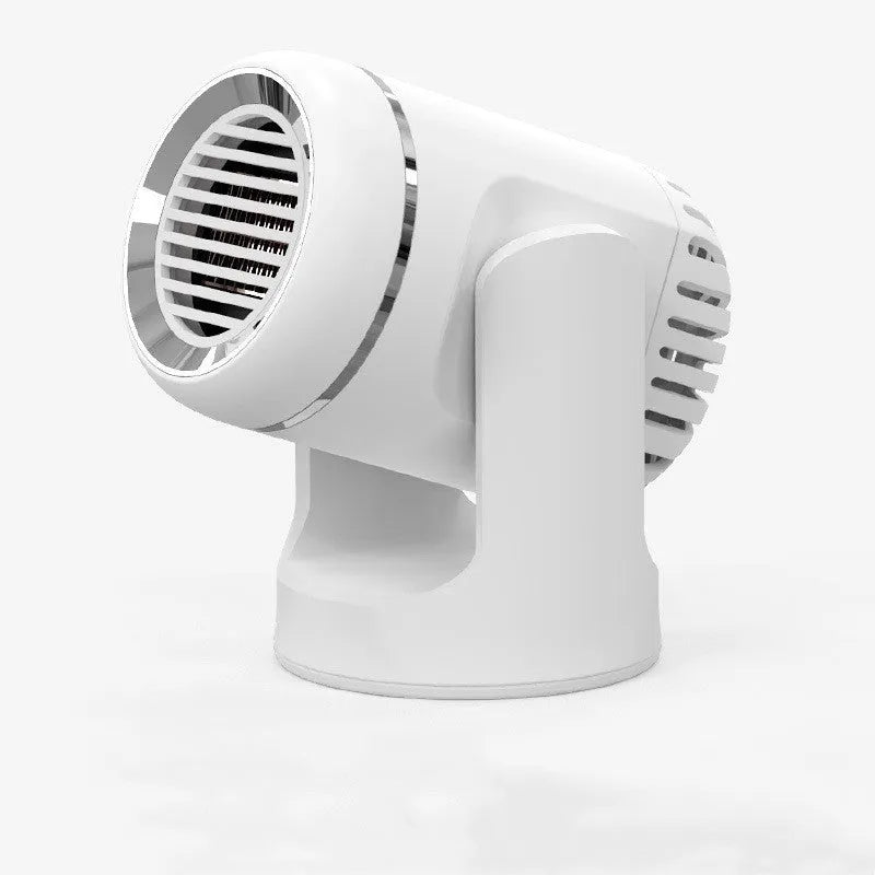 Black and white 12V portable car heater with hot cold warm settings for vehicle defrosting