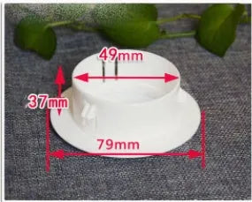 Plastic air conditioning wall hole cover and sealing kit with multiple cap sizes