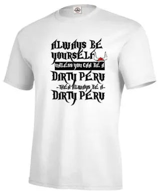 Men's white short sleeve t-shirt with printed design, straight cut, polyester fabric