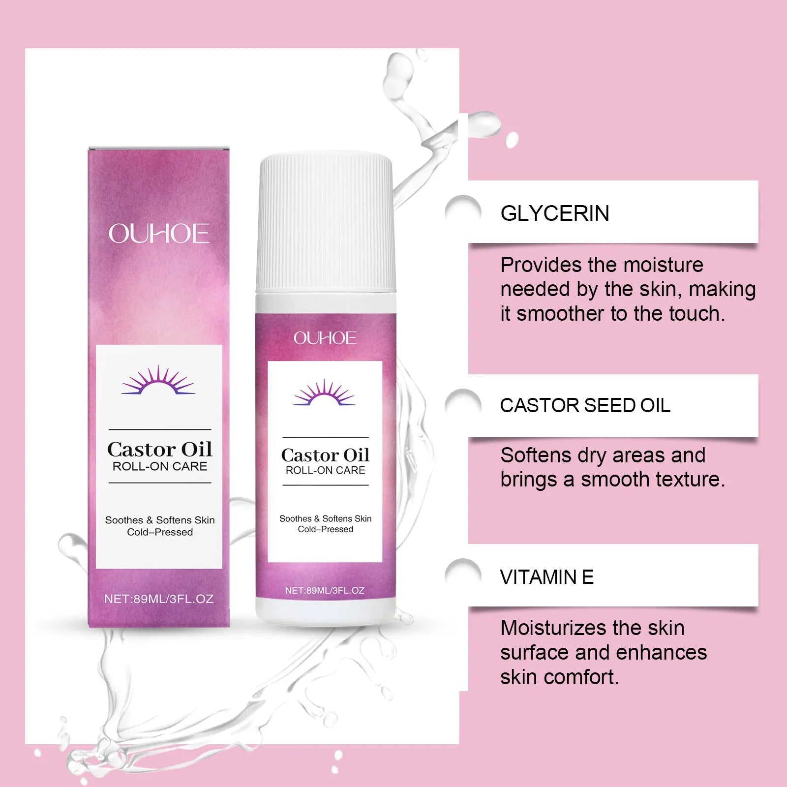 89ml Skin Moisturizing Ball Treatment Oil bottle for universal body care application