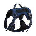 Reflective dog vest in orange with explosion-proof breast strap and hand-holding rope, adjustable for various dog sizes