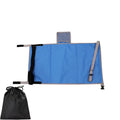 Portable children's aircraft pedal seat extender in black, blue, or grey with drawstring pocket