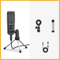 PM461 USB condenser microphone with desktop tripod and shock mount for computer recording
