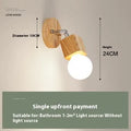 Mirror cabinet wall lamp with LED lights in white, warm, and tricolour options, 24cm size