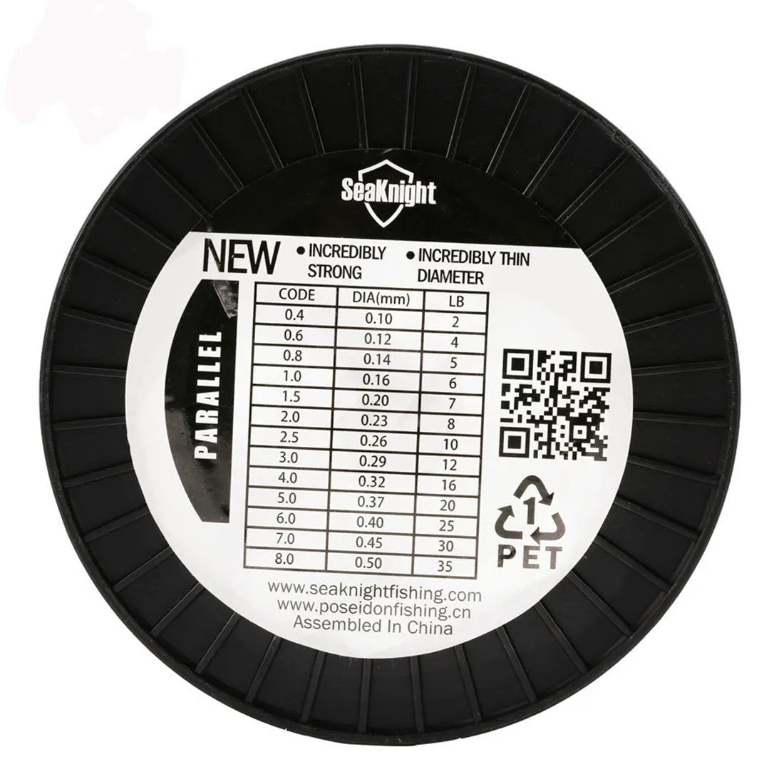 Seaknight1000 M nylon fishing line spool in 1000m length showing available colour options.