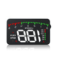 Black automotive head-up display with 3.5 inch LED screen, OBD interface, 90 x 54 x 12 mm ABS PC housing