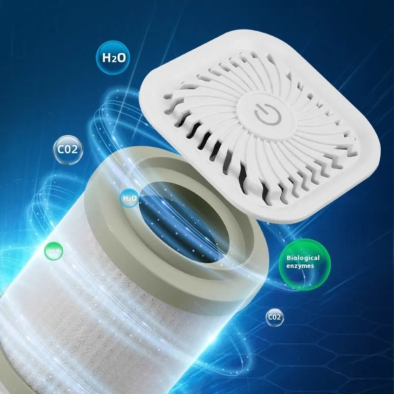 Mini USB air purifier in white or black for cars and small rooms under 10 square metres