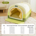 Large painted dog bed with sponge mattress in autumn winter colours