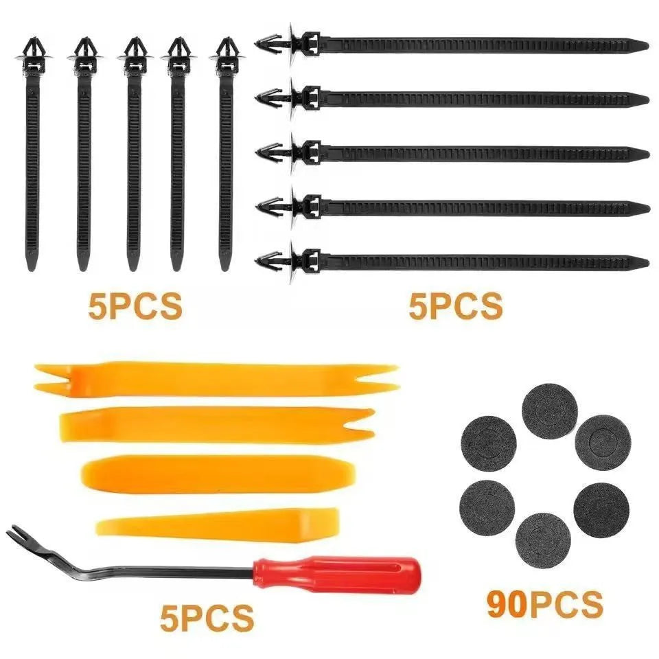 925PCs boxed buckle set with 26 kinds of nylon plastic automobile body fasteners and tools