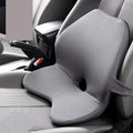 Adjustable car lumbar support cushion with 5cm memory cotton layer in beige colour with simple pattern
