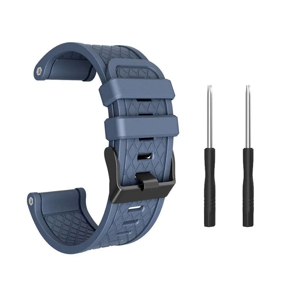 26mm black silicone watch strap for Jiaming watches with sports style design