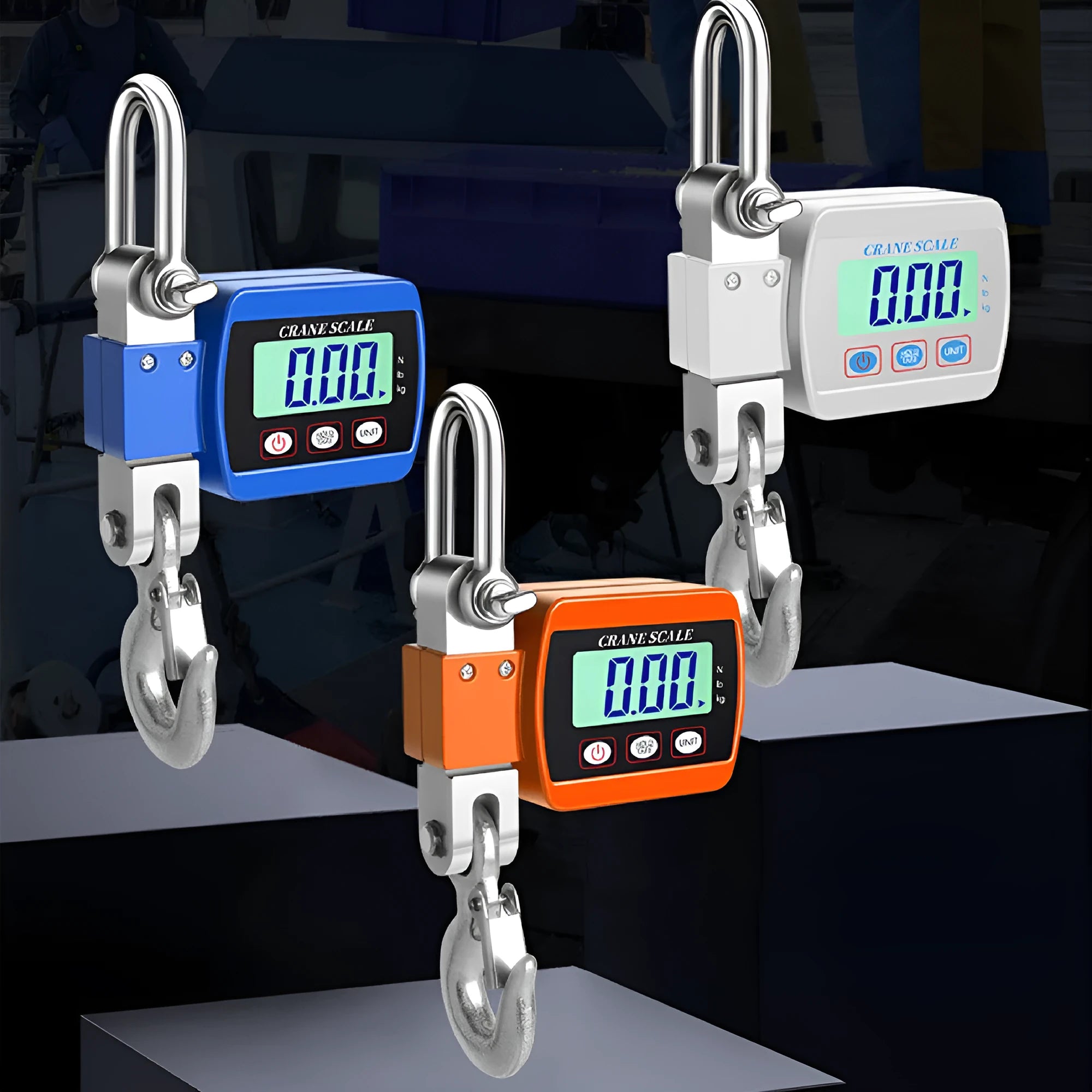 Electronic hook scale digital display portable weighing device
