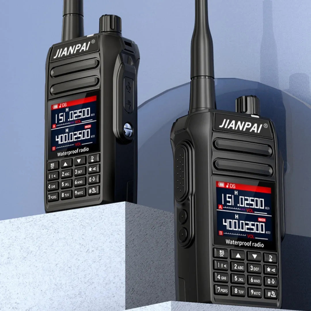 Interphone aviation headset with black plastic shell, dustproof function, and full band communication system