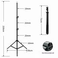 Adjustable photography tripod light stand with 5kg load capacity and mobile phone holder