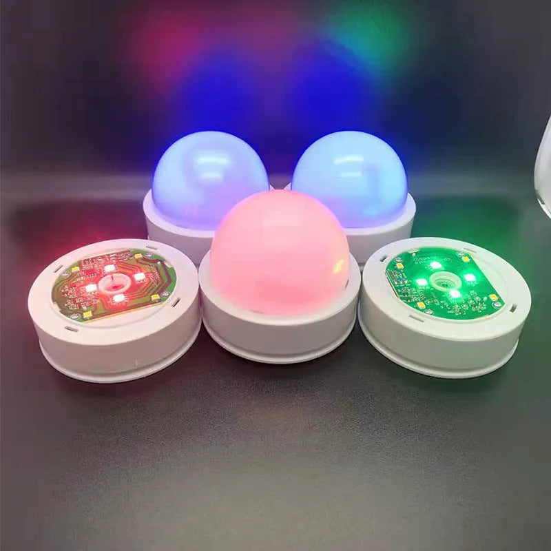 Shooting star night light with colourful gradient lighting showing touch and remote control functions