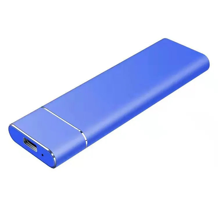 SSD mobile hard disk in black, blue, orange, red, or silver with ultra-thin metal shell and data cable