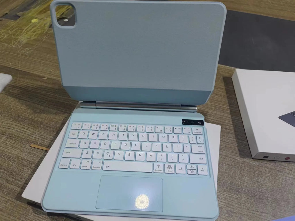 Bluetooth magnetic keyboard case with protective sleeve for 11-inch iPad tablets in five colour options