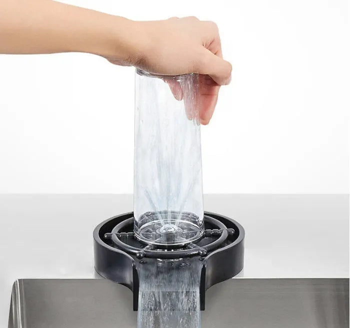 High pressure automatic stainless steel glass washer with black ABS base and copper hose for window cleaning