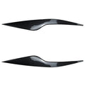 Ford Focus headlight eyebrow stickers in carbon fibre pattern and piano black finishes
