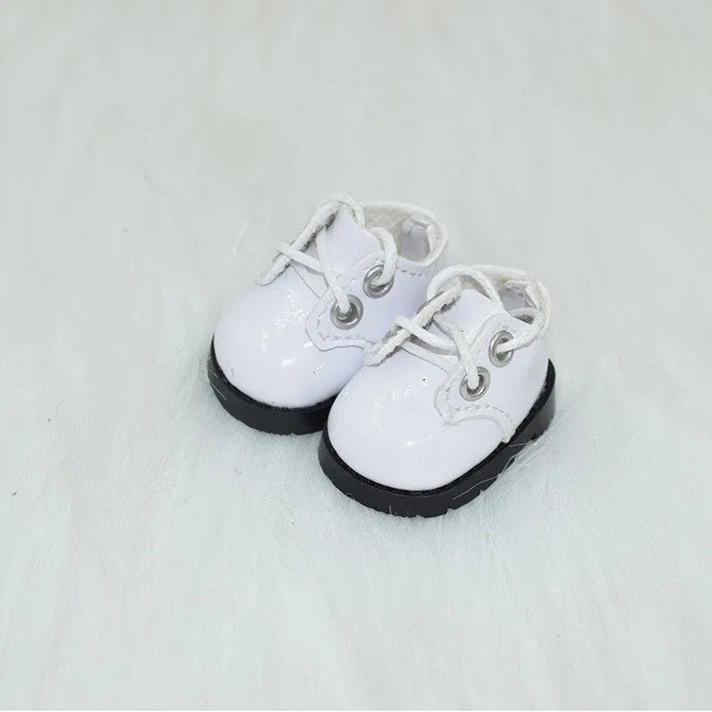 17cm doll replacement shoes in PU leather with 3.5-3.8cm heel options for 15-35cm dolls