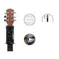 Black auxiliary chord practice device for folk guitar with double chord mechanism and automatic gear system