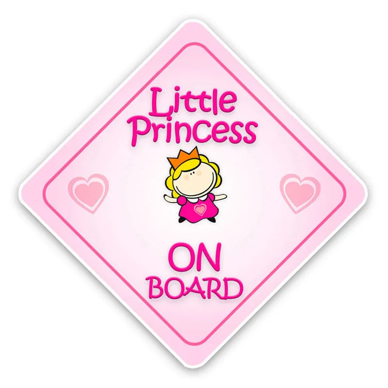 Reflective baby car bumper stickers with PET material in various designs measuring 12-19cm