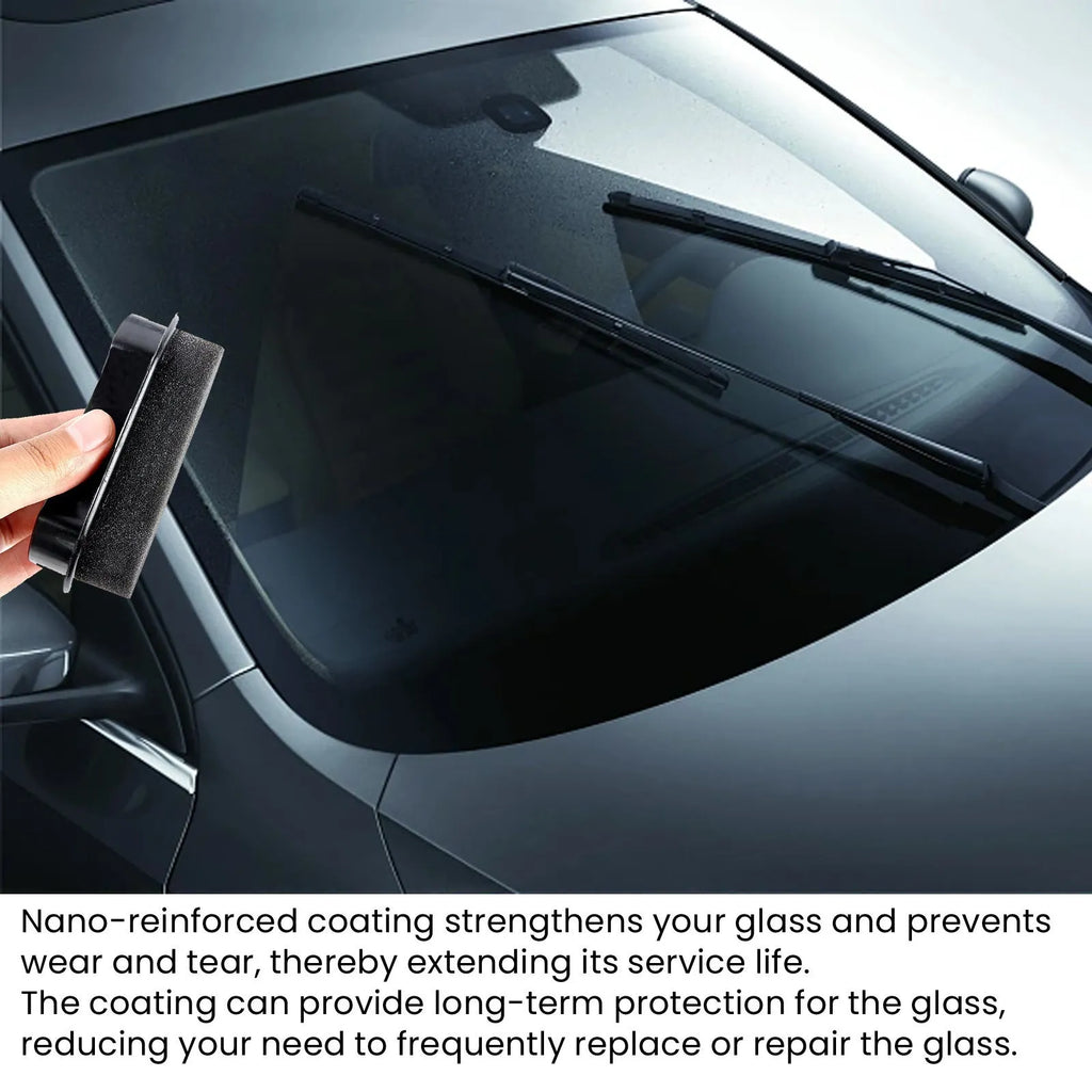 Car cleaning sponge mop for windshield and automotive glass brightening applications