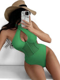 Women's black one-piece swimsuit with 80% nylon 20% spandex fabric composition