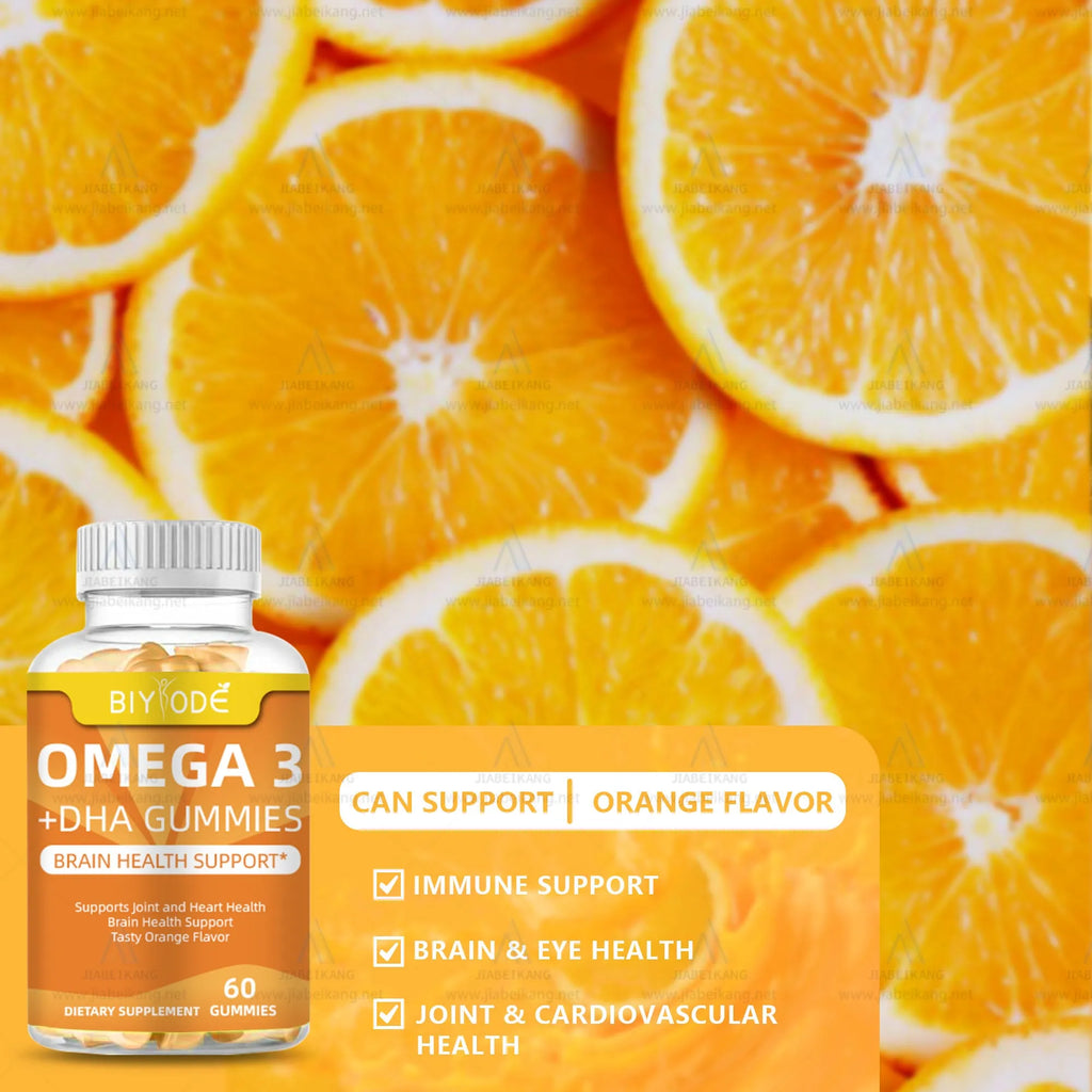DHA algae oil gummies for kids, plant-based DHA formula, bottle of 60 or 90 gummies