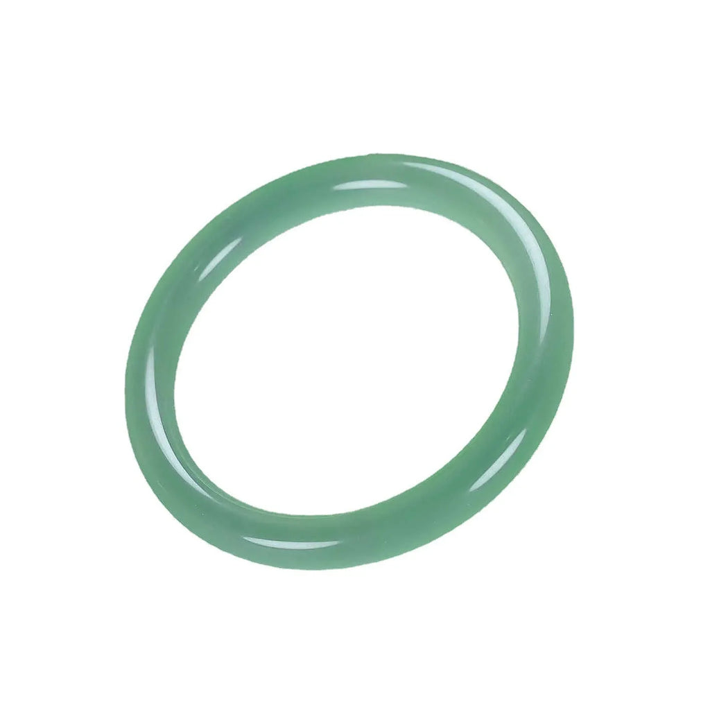 Women's jade bracelet with ice-like emerald appearance and floating flower patterns in multiple colour options