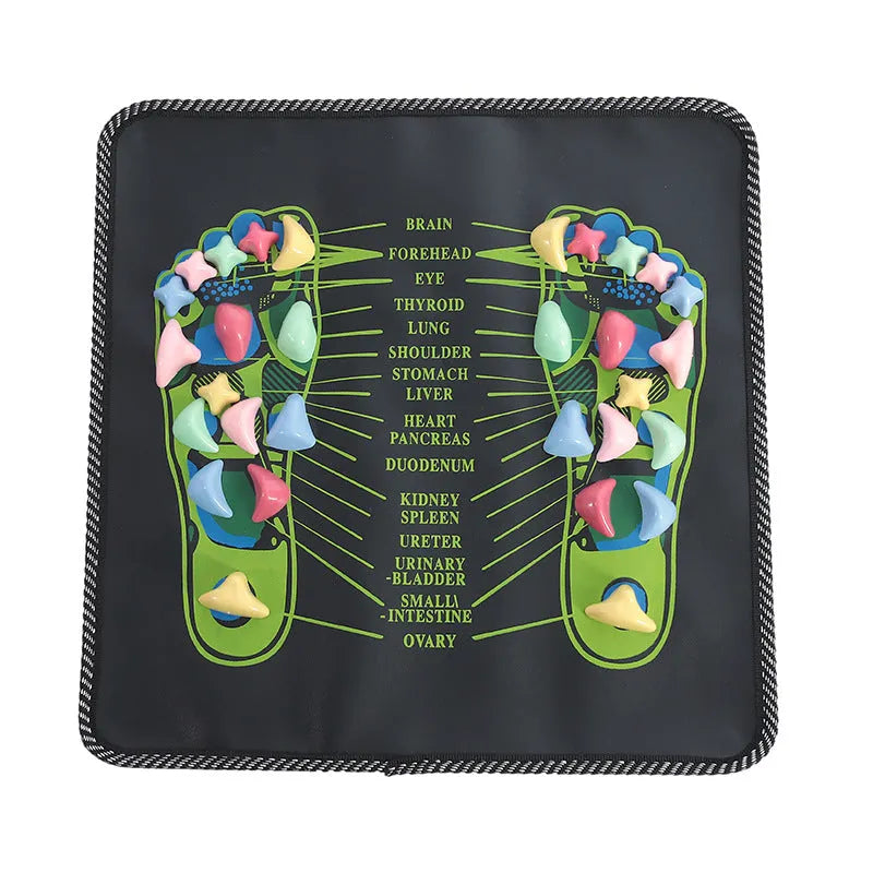 Cobblestone foot massage mat made of PVC, 35x35cm, in picture colour